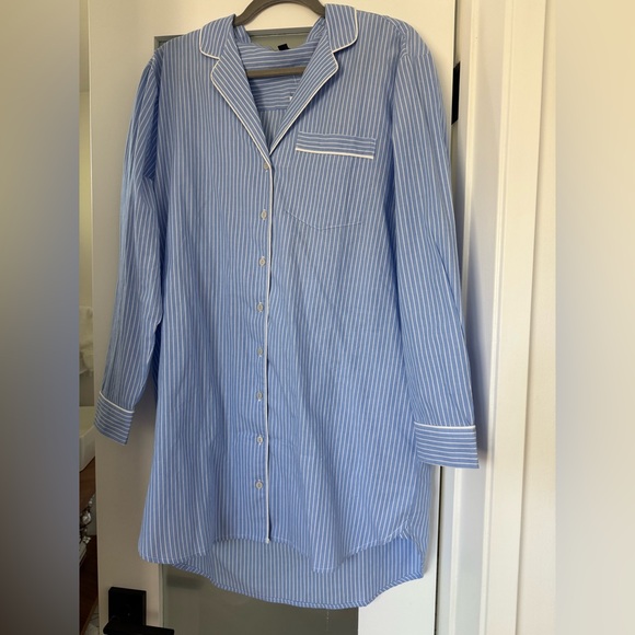 GapBody Poplin PJ Shirtdress size med w/ tags - Picture 2 of 10